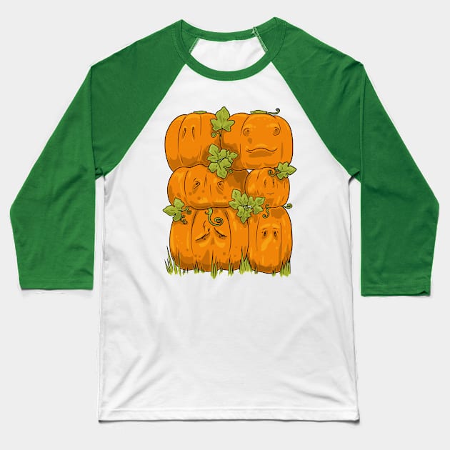 6 pumpkins Baseball T-Shirt by bulacignale